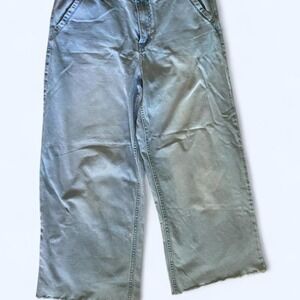 Calvin Klein Jeans Women's Size 30 Blue Denim Wide Leg Light Wash Cotton Spandex